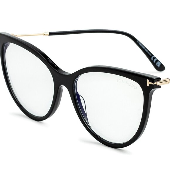 TOM FORD TF5994-B BLACK BLUE LIGHT BLOCK with MAGNETIC CLIP-ON EYEGLASSES FRAME - Picture 3 of 8